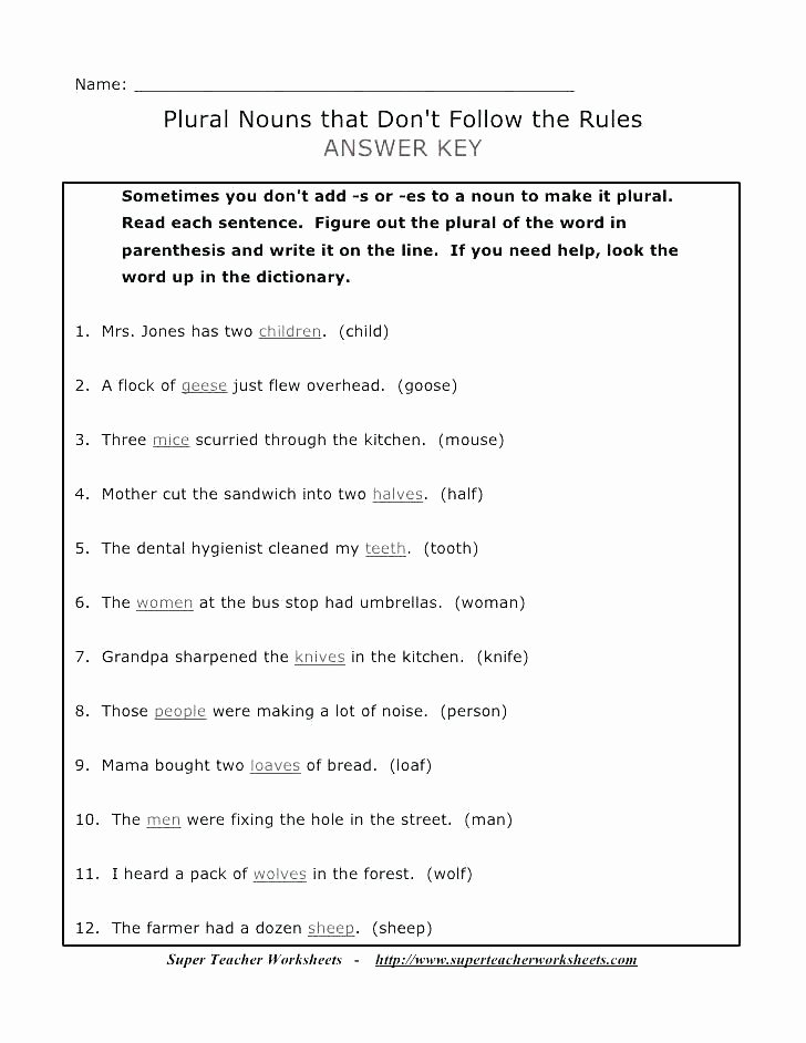 6th Grade Sentence Structure Worksheets Sentence Structure Worksheets with Answer Key