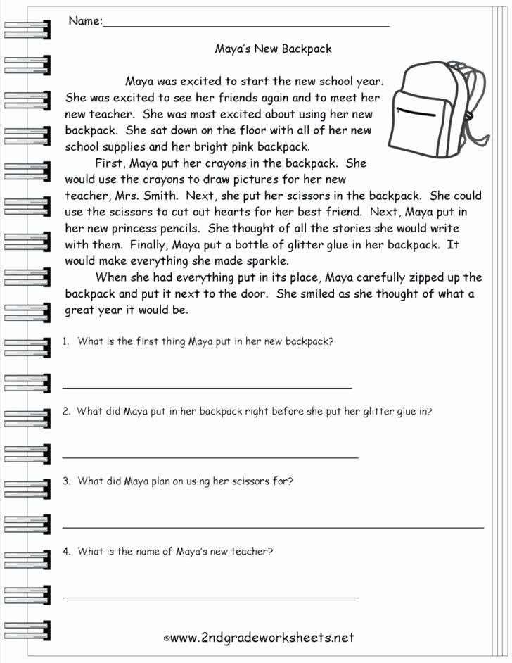 6th Grade Summarizing Worksheets forms Matter Grade Reading Prehension Worksheet Free