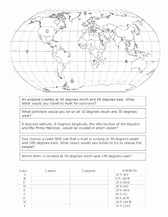 7th Grade Geography Worksheets Free Geography Worksheets Latitude and Longitude Printable