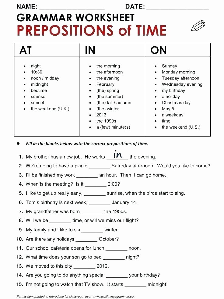 7th Grade Grammar Worksheets Pdf Second Grade Grammar Worksheets