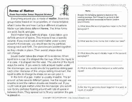 7th Grade Science Worksheets New Free Second Grade Science Worksheets Full Size Free