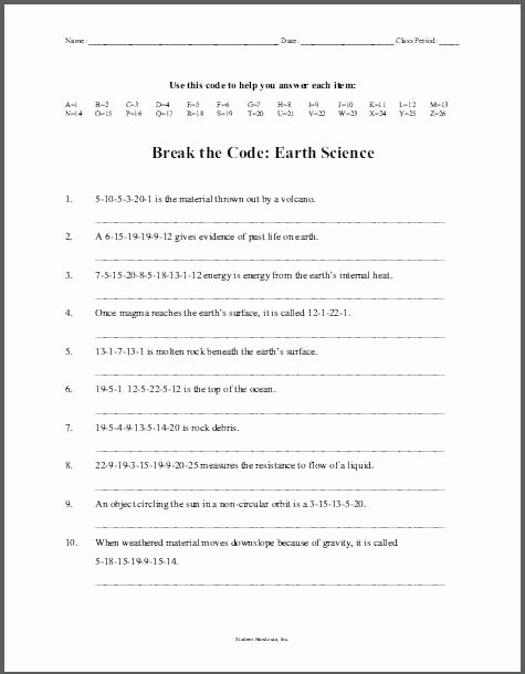 7th Grade Science Worksheets Printable 6th Science Worksheets