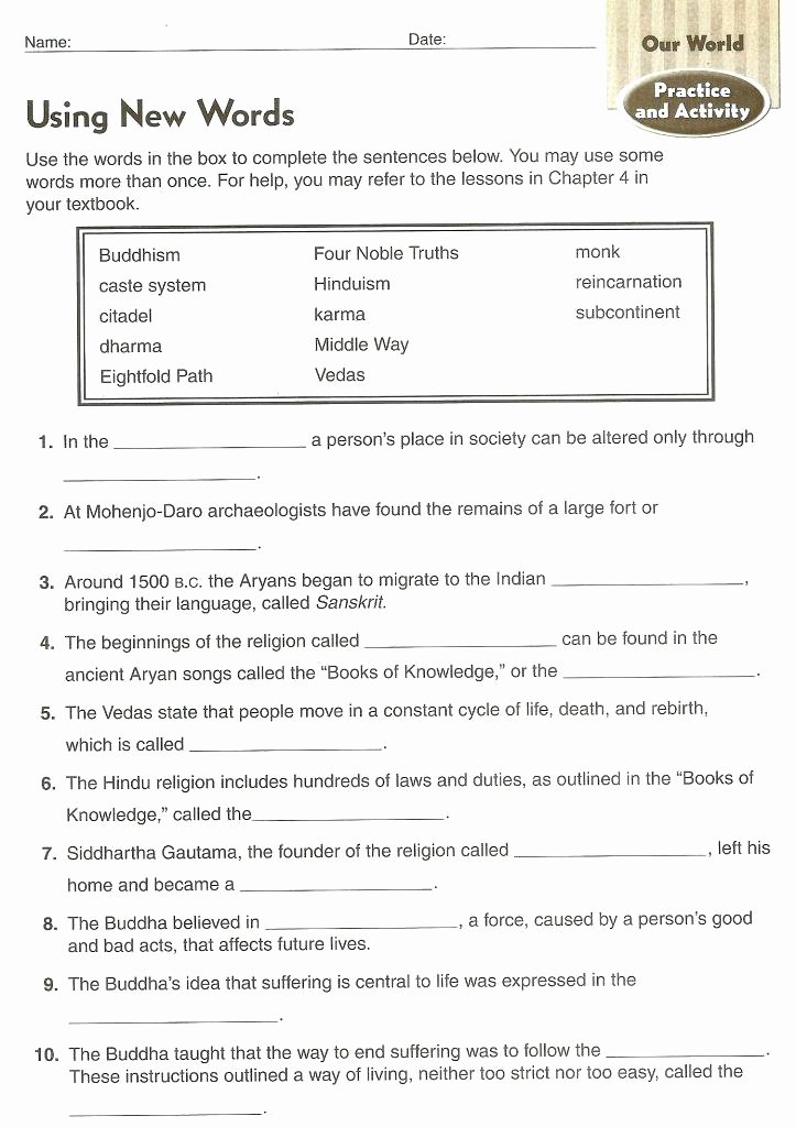 7th Grade social Studies Worksheets Printable social Stu S Worksheets 8th Grade