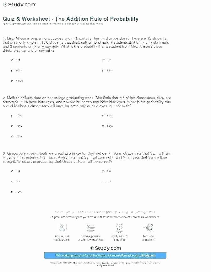 7th Grade Statistics Worksheets Probability Worksheets with Answers
