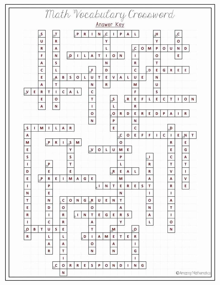 8th Grade Math Vocabulary Crossword Best Of 037 Math Word Search Printable Free 8th Grade Searches New