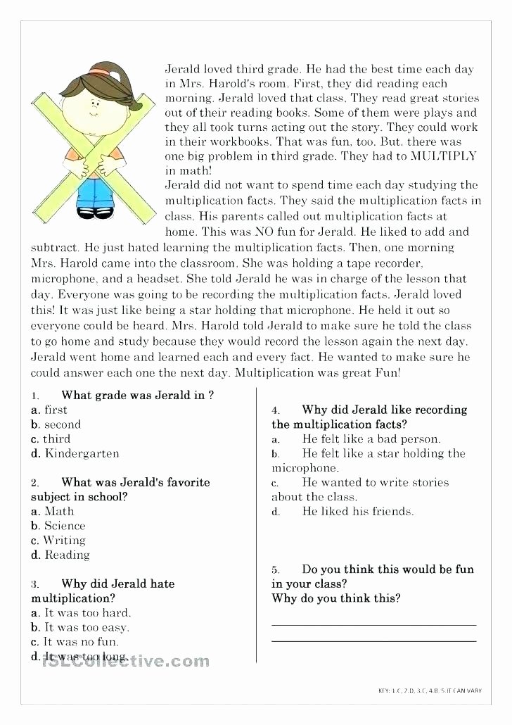 8th Grade Reading Worksheets Year 5 Literacy Worksheets Prehension Reading 8 Grade 9