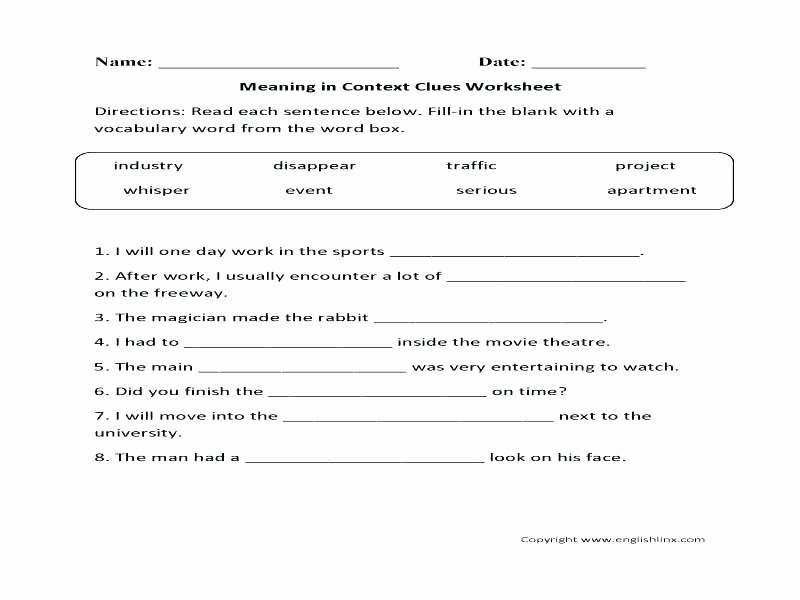8th Grade Vocabulary Worksheets Grade Vocabulary Worksheets Free Mon Core 9th