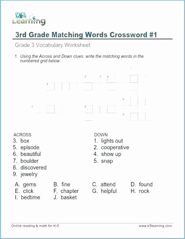 8th Grade Vocabulary Worksheets Pdf Grade 3 Vocabulary Worksheet Words and their Meanings