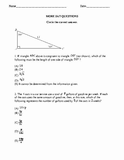 Act Practice Worksheets Act Test Free Math Best Printable Act Practice Test Free