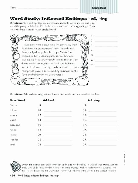 Adding Ed and Ing Worksheets Adding Ed Suffix Worksheet Ing Ending Worksheets Ing Ending