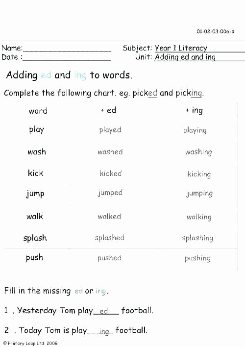 Adding Ed and Ing Worksheets Correct form Verb Worksheets Verb Tense Ing form Verb