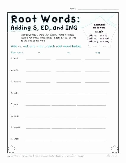 Adding Ed and Ing Worksheets Endings with Er and Est Worksheet Ed Worksheets Connect to