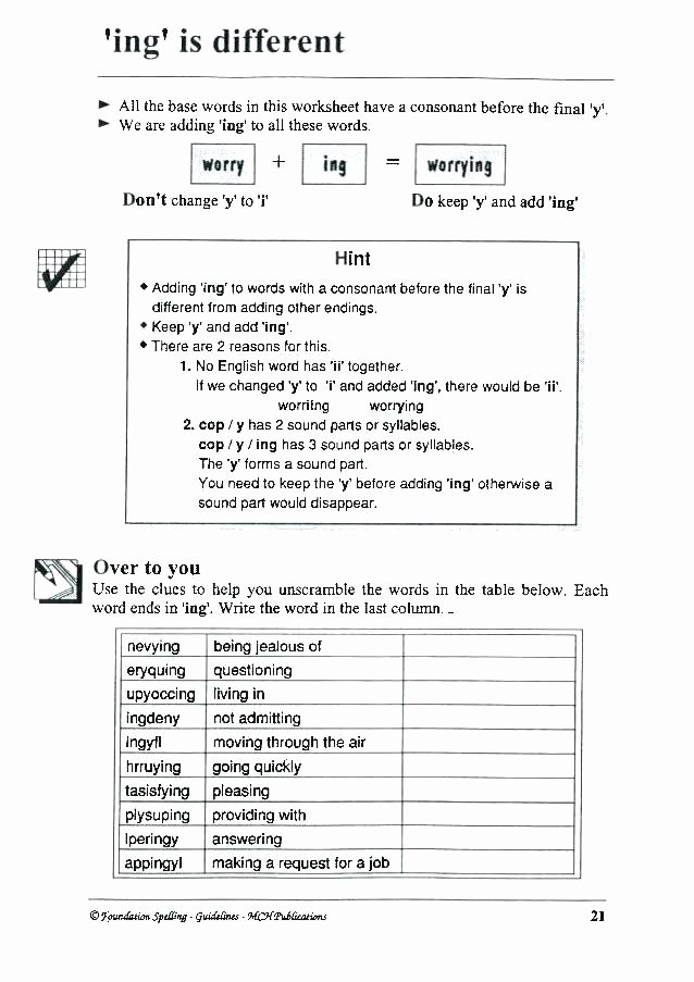 Adding Ing to Verbs Worksheet Ed Ends Worksheets Grade Basic Verb Tense and Activities Add