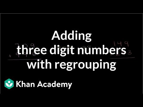 Adding Two Digit Numbers Worksheets Adding 3 Digit Numbers Video