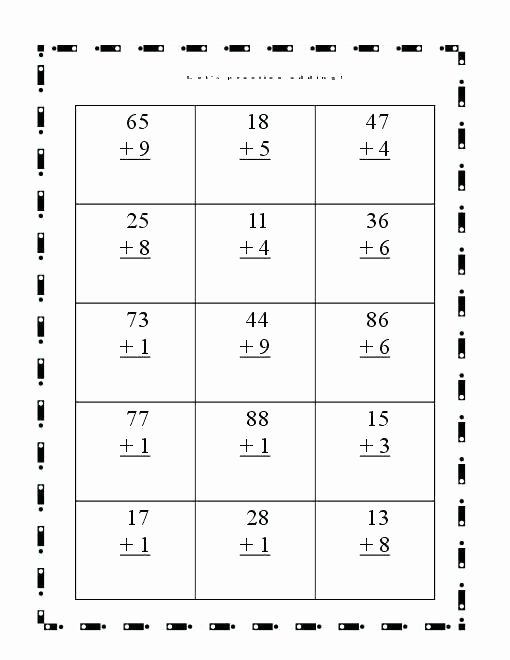 Adding Two Digit Numbers Worksheets Subtraction Worksheets without Regrouping Math Full Size
