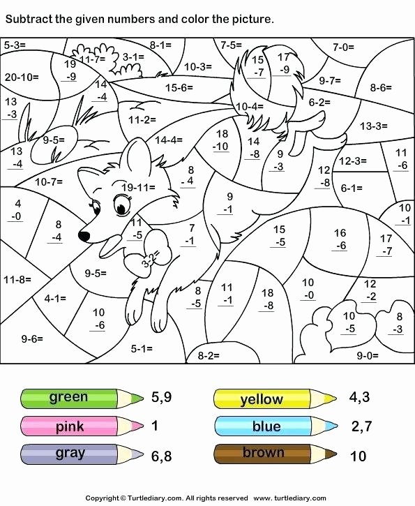 Addition Coloring Worksheets for Kindergarten Coloring Pages Addition and Subtraction