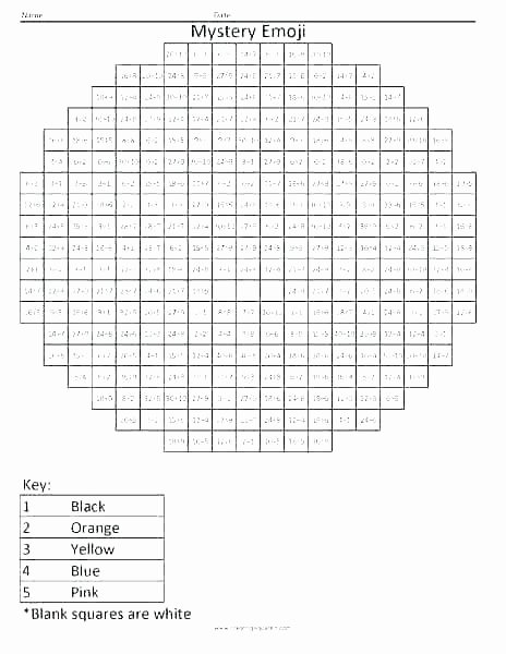 Addition Mystery Picture Worksheets Color Grid Worksheets