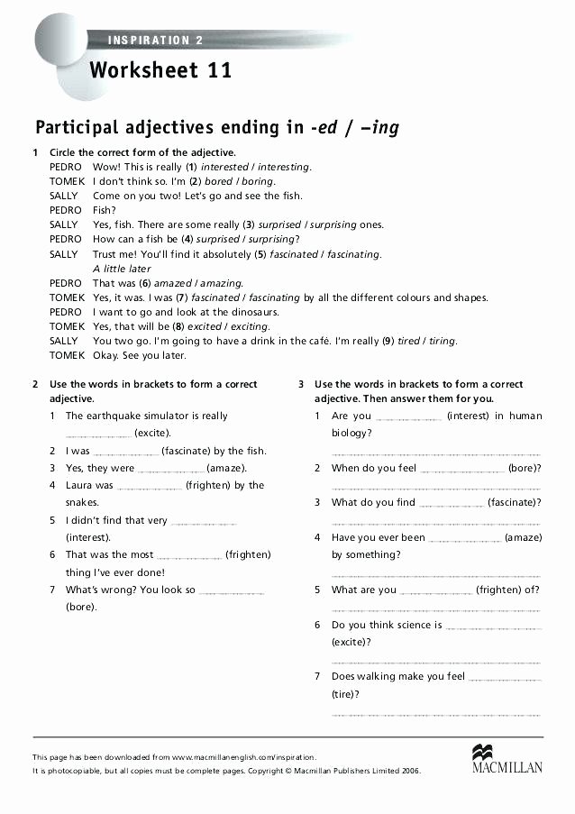 Adjectives Worksheet 2nd Grade Adjectives Worksheets for Grade 3 with Answers Pdf