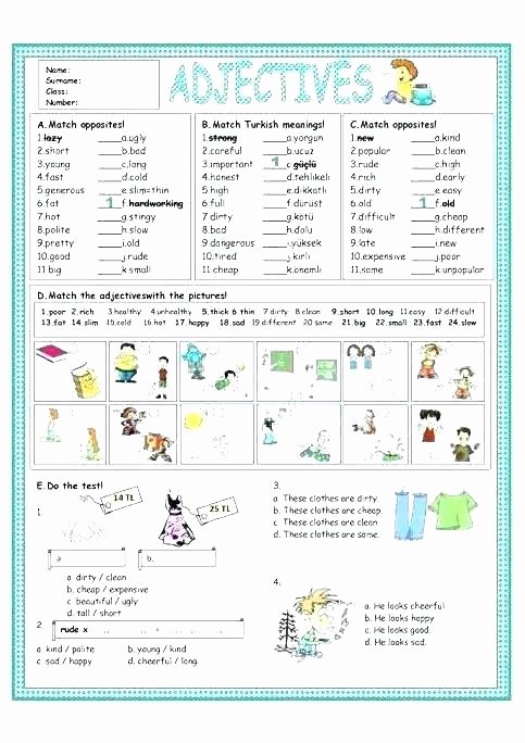 Adjectives Worksheets for Grade 1 Adjectives Year 1 Worksheets – butterbeebetty