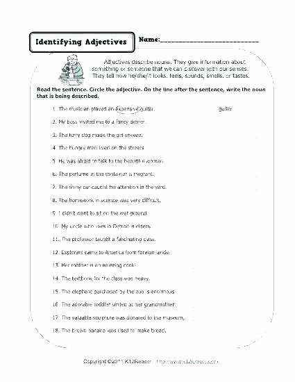 Adjectives Worksheets for Grade 2 Adjectives Worksheets for Grade 2 Possessive Pronouns