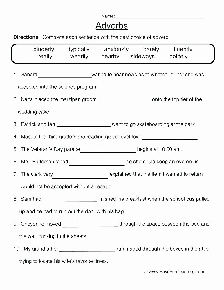 Adjectives Worksheets for Grade 2 Adjectives Worksheets for Grade 6