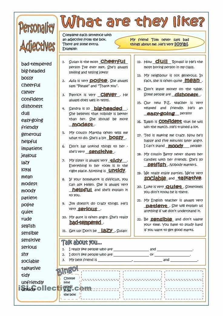 Adjectives Worksheets for Grade 2 Best Vocabulary Class Limiting Adjectives