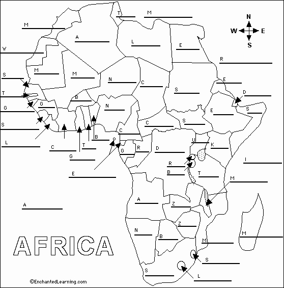 Africa Geography Worksheets West Africa Map Worksheet