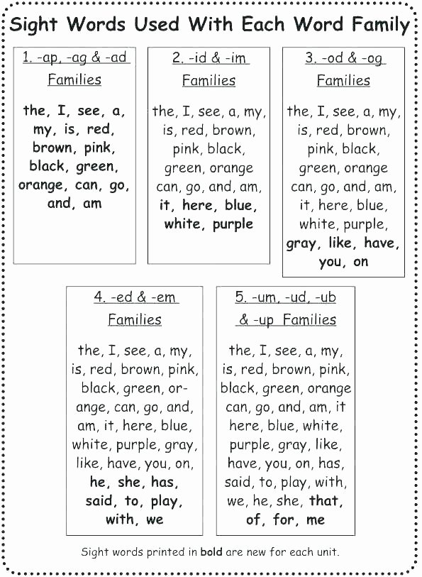 Alliteration Worksheets 4th Grade Printable Word Family Lists and Picture sort Free Worksheet