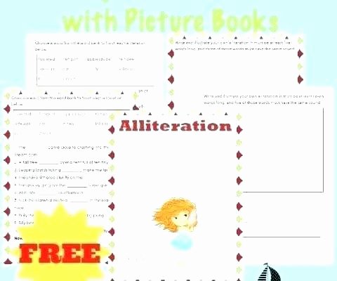 Alliteration Worksheets for Middle School Free Printable Alliteration Worksheets for Grade