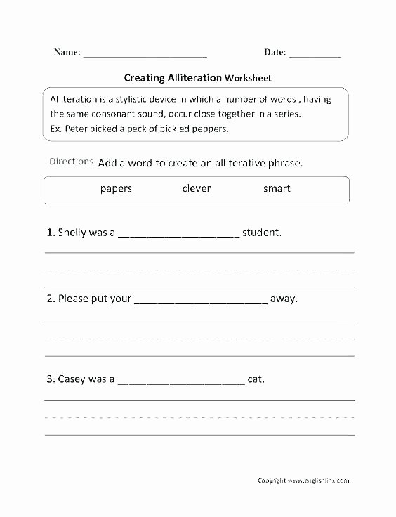Alliteration Worksheets for Middle School Word Ladder Worksheets for Middle School