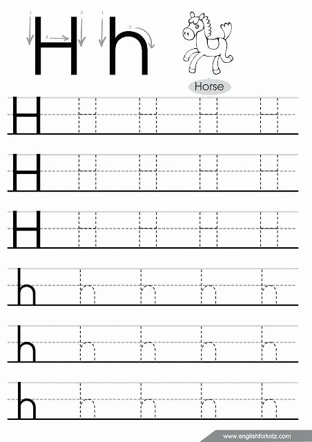 Alphabet Trace Sheets Letter H Tracing Worksheets Preschool