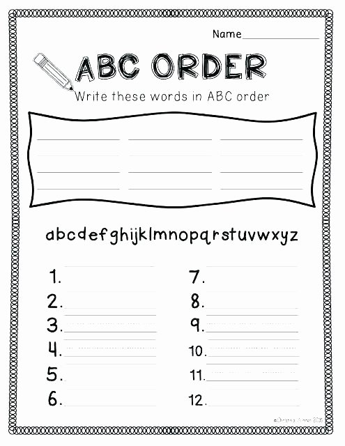 Alphabetical order Worksheets 2nd Grade Spelling Practice Worksheets