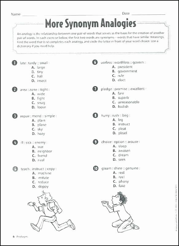 Analogy Worksheets for Middle School Luxury Analogy Worksheets for Middle School