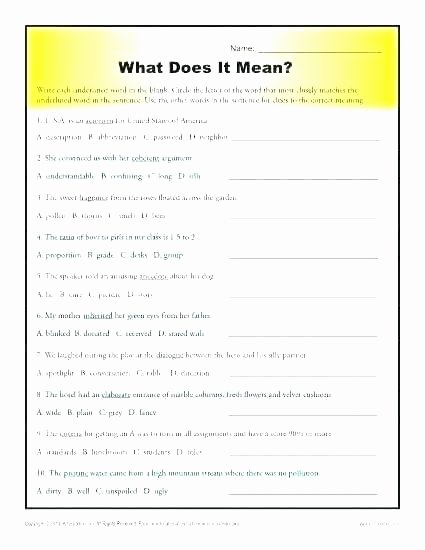 Antonyms Worksheets 3rd Grade Context Clues Worksheets Grade Multiple Choice 7 with