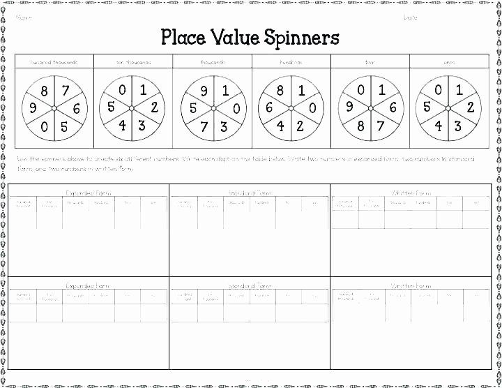 Array Math Worksheets Free Math Worksheets Place Value