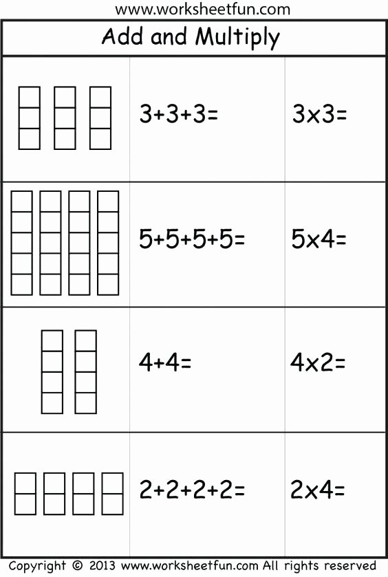 Arrays Worksheets Grade 2 Additions Multiplication Worksheets Repeated Addition Teach