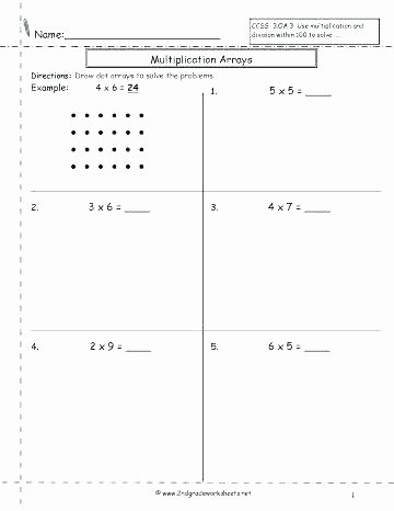 Arrays Worksheets Grade 2 Third Grade Math Worksheets Multiplication Redwoodsmedia