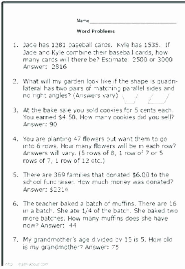 Baseball Math Worksheets Fresh Math Worksheets Go Ii Practice Answers
