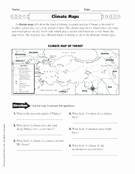 Basic Map Skills Worksheets Reading Worksheets for Grade 6
