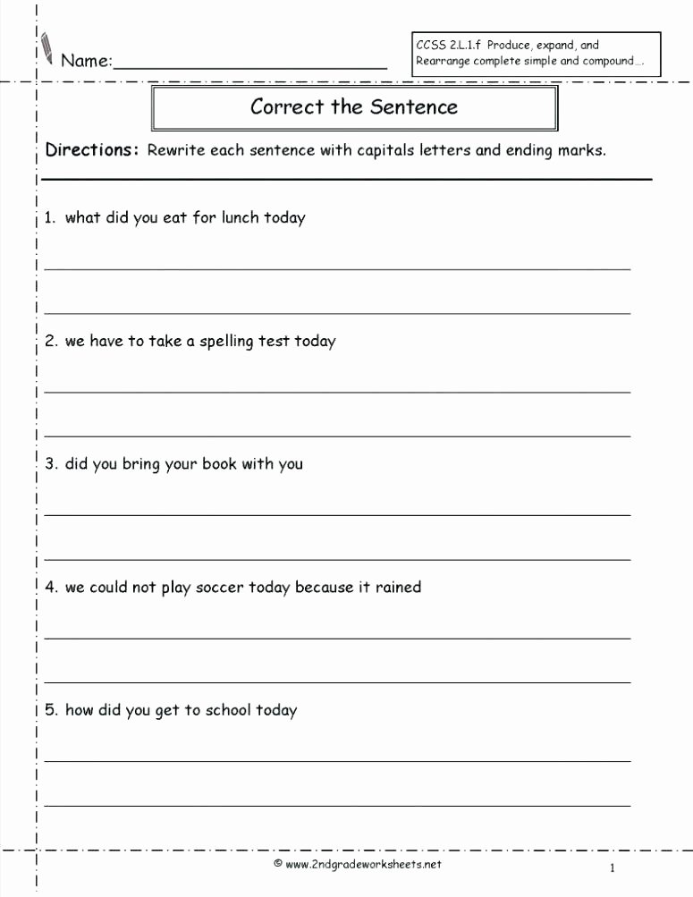 Basic Sentence Worksheets Writing Simple Sentences Worksheets for Kindergarten Sentence