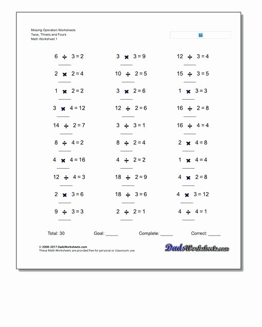 Beginner Division Worksheets with Pictures Multiplication Worksheet and Division Worksheet Missing