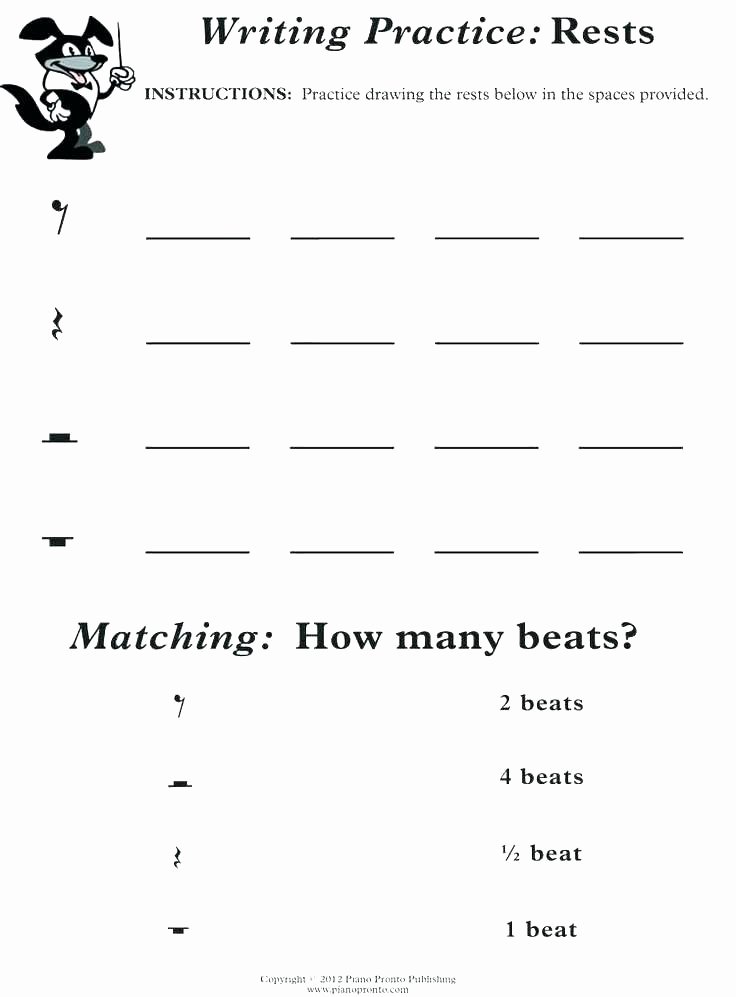 Beginner Piano Worksheets Music theory Worksheets for Elementary Students