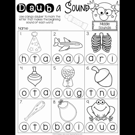 Beginning and Ending sound Worksheets Phonics with Bingo Daubers This Set Has Students