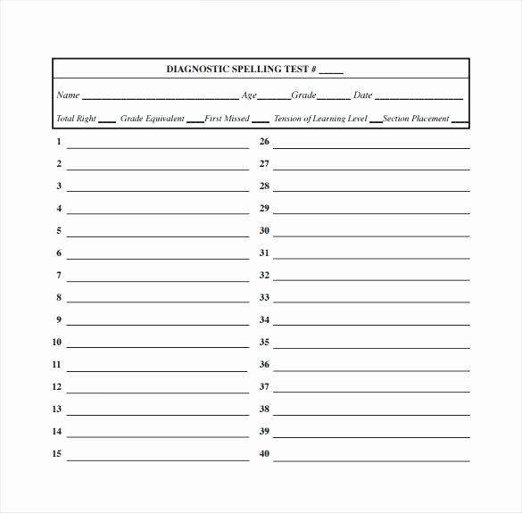 Blank Spelling Worksheets Awesome Vocabulary Template Co Fill In the Blank Test – Storywave