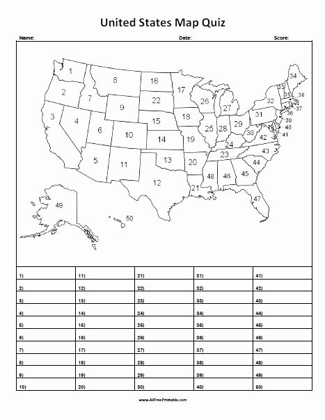 Blank Us Map Quiz Printable Free Printable United States Map – Pergoladach