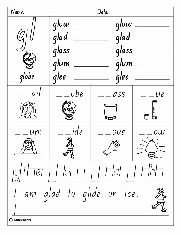 Blends Worksheet for First Grade Blending sound Worksheets Consonant Blends Ending Phonics