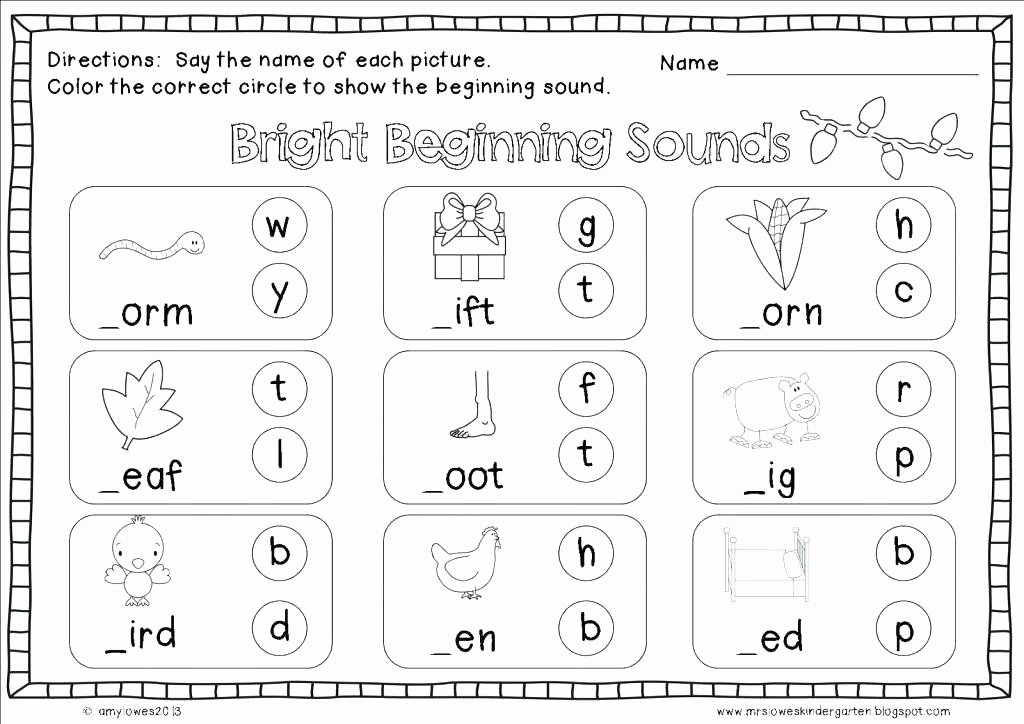 Blends Worksheets Kindergarten Free Beginning Blends Worksheets Pin Consonant Vowel for Grade 1