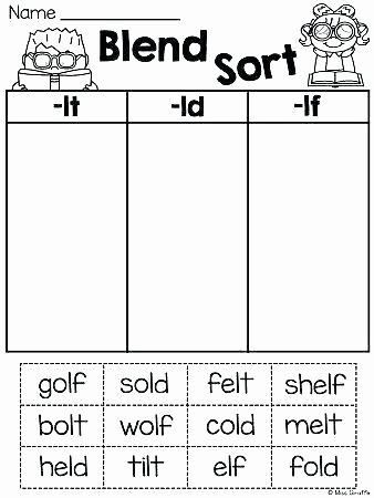 Blends Worksheets Kindergarten Free Blending Words Kindergarten Worksheets