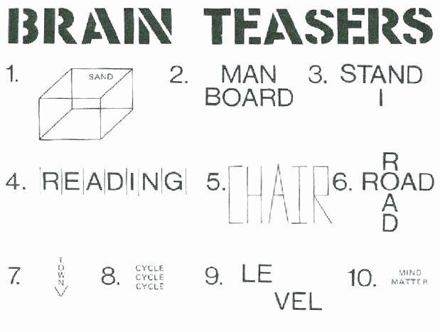Brain Teaser Printable Worksheets Brain Teasers Worksheets Best Logic Puzzles