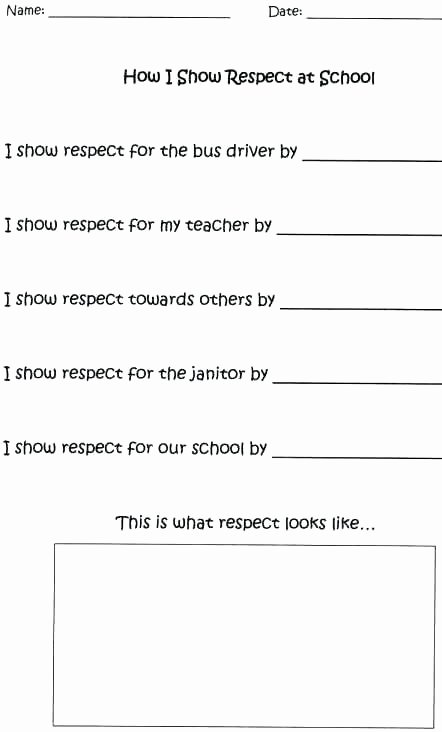 Bus Safety Worksheets This Reading Worksheet Respect is for Teaching Use Story to